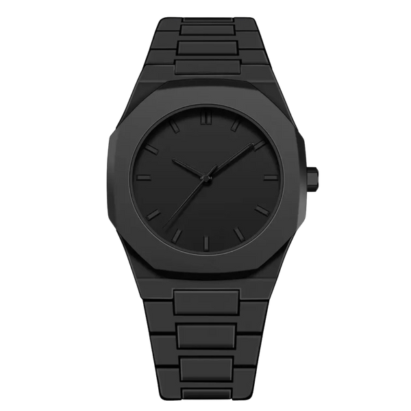 Black Aura™ Stealth Matte Watch – Minimalist Luxury Stainless Steel Wristwatch for Men & Women
