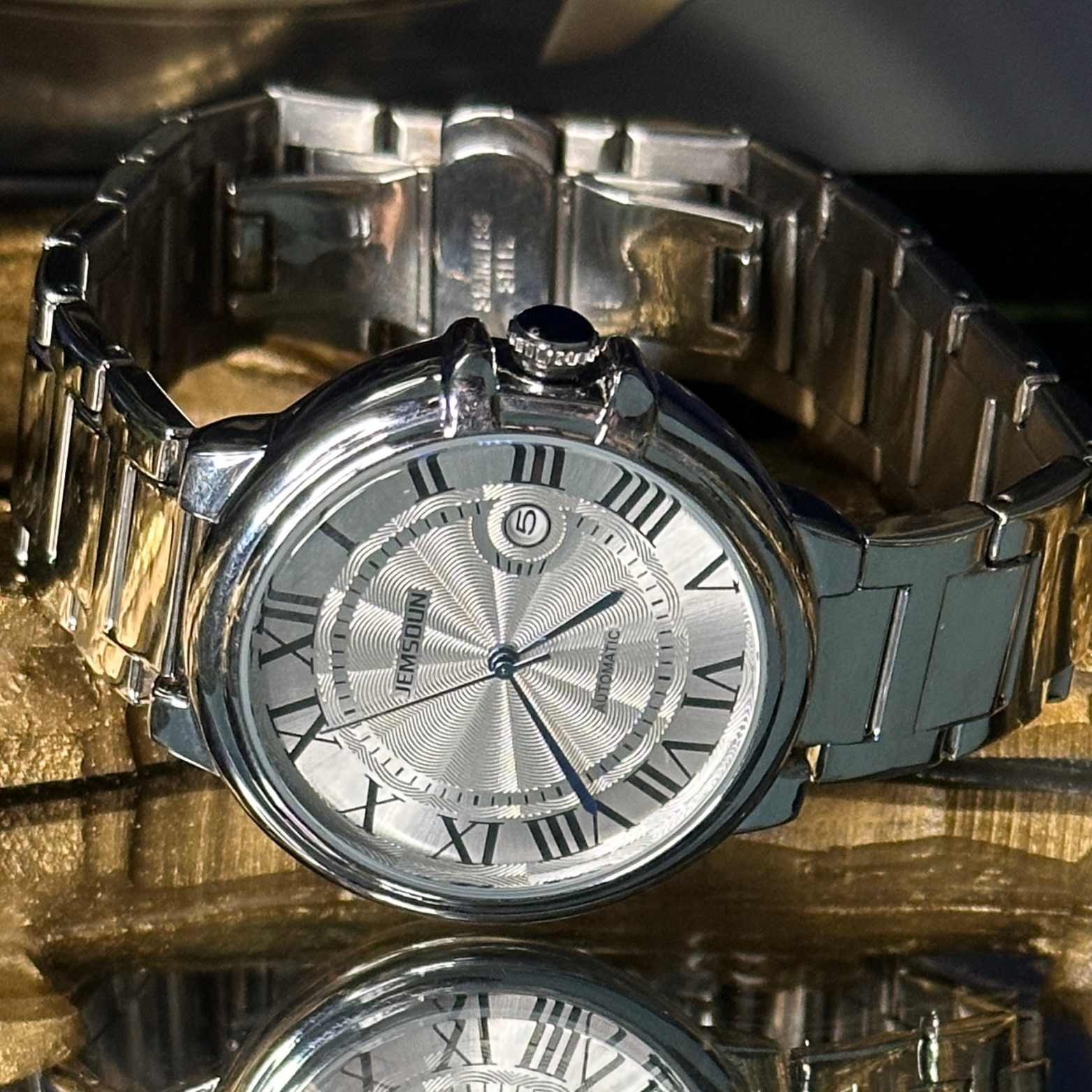 Jemsoun Classic Silver Automatic Watch – Timeless Elegance Meets Modern Craftsmanship