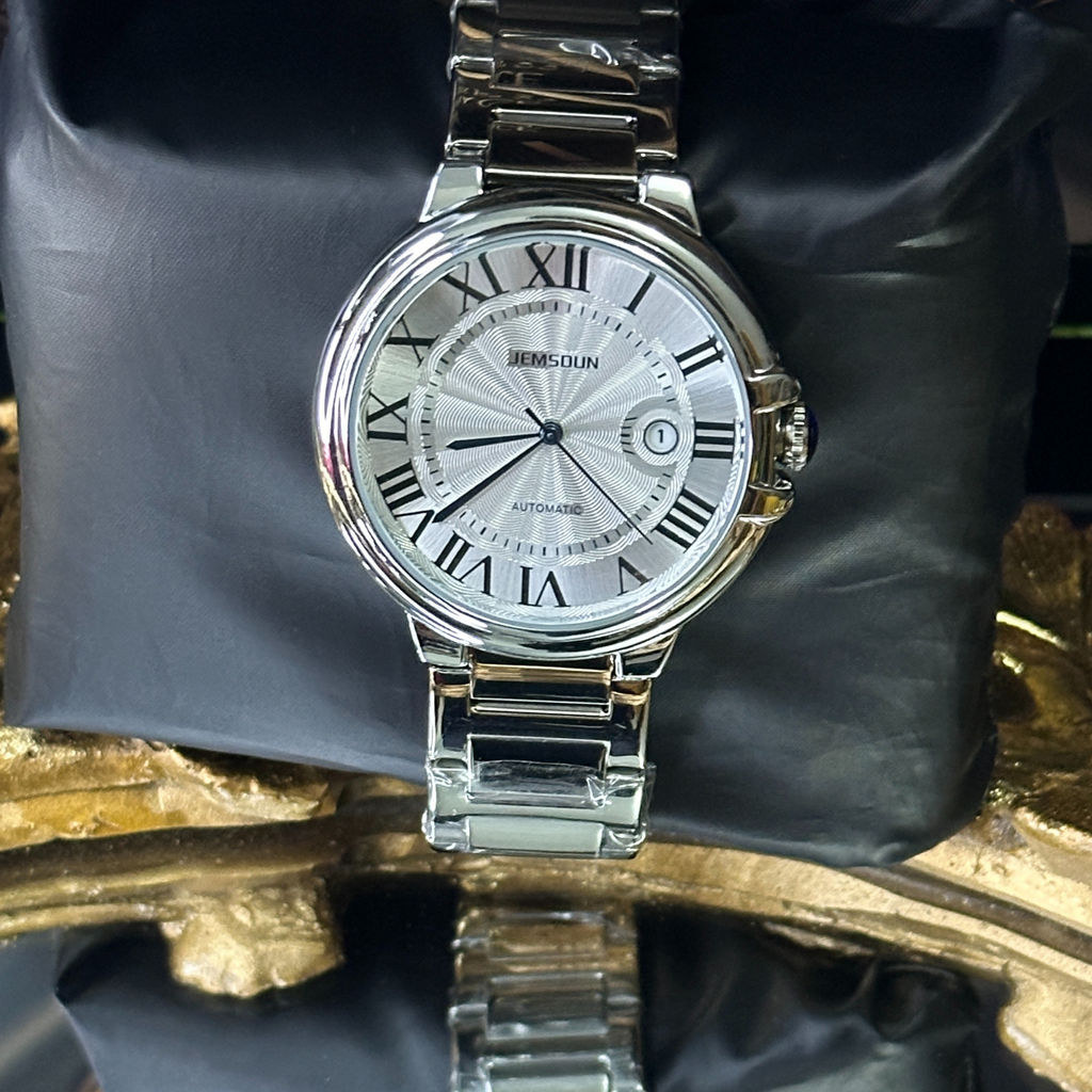 Jemsoun Classic Silver Automatic Watch – Timeless Elegance Meets Modern Craftsmanship