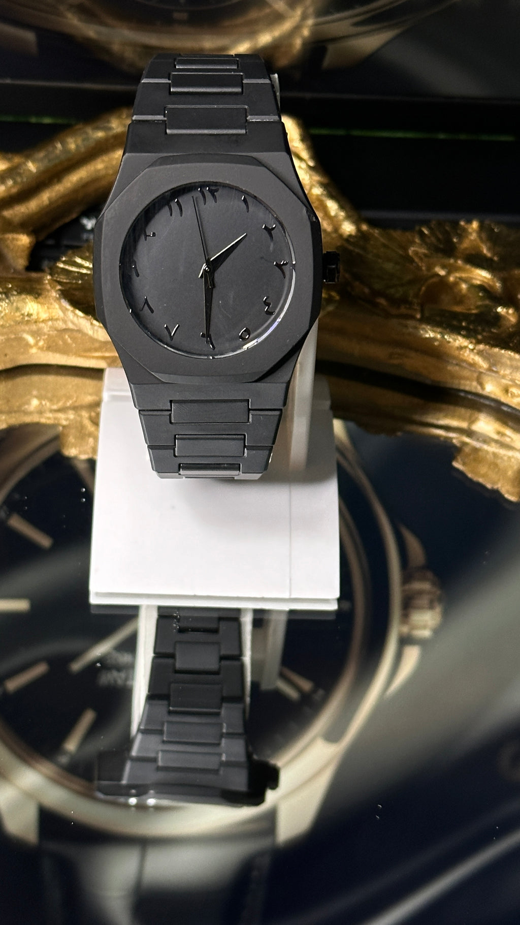 Black Aura™ Stealth Matte Watch – Minimalist Luxury Stainless Steel Wristwatch for Men & Women