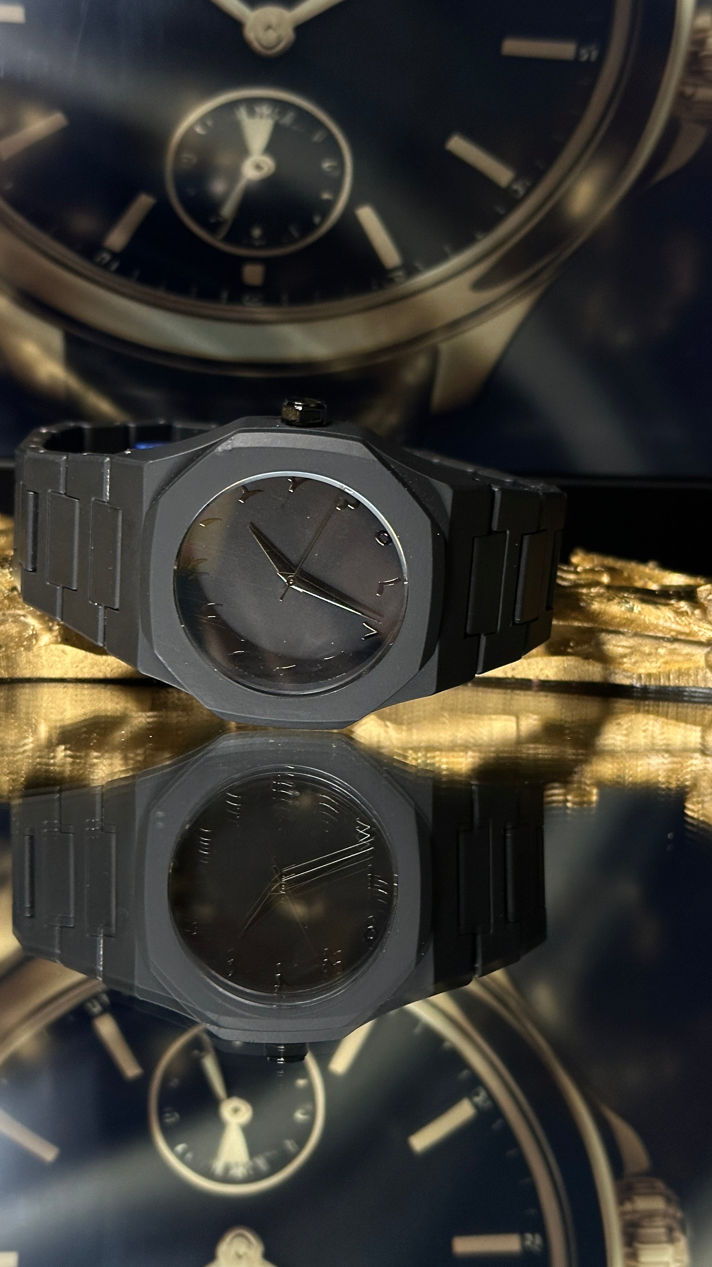 Black Aura™ Stealth Matte Watch – Minimalist Luxury Stainless Steel Wristwatch for Men & Women